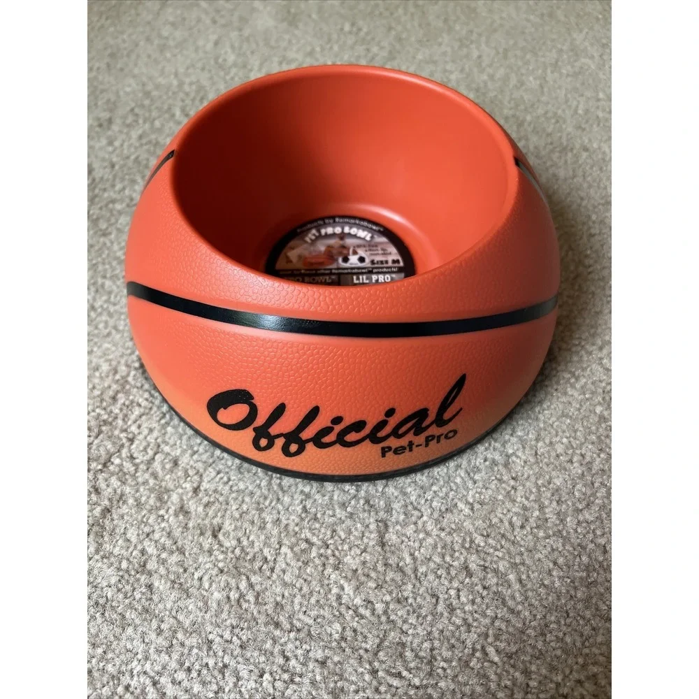 Basketball Dog / Cat  Food Water Dish Med 10.65oz  BPA Free Dishwasher Safe